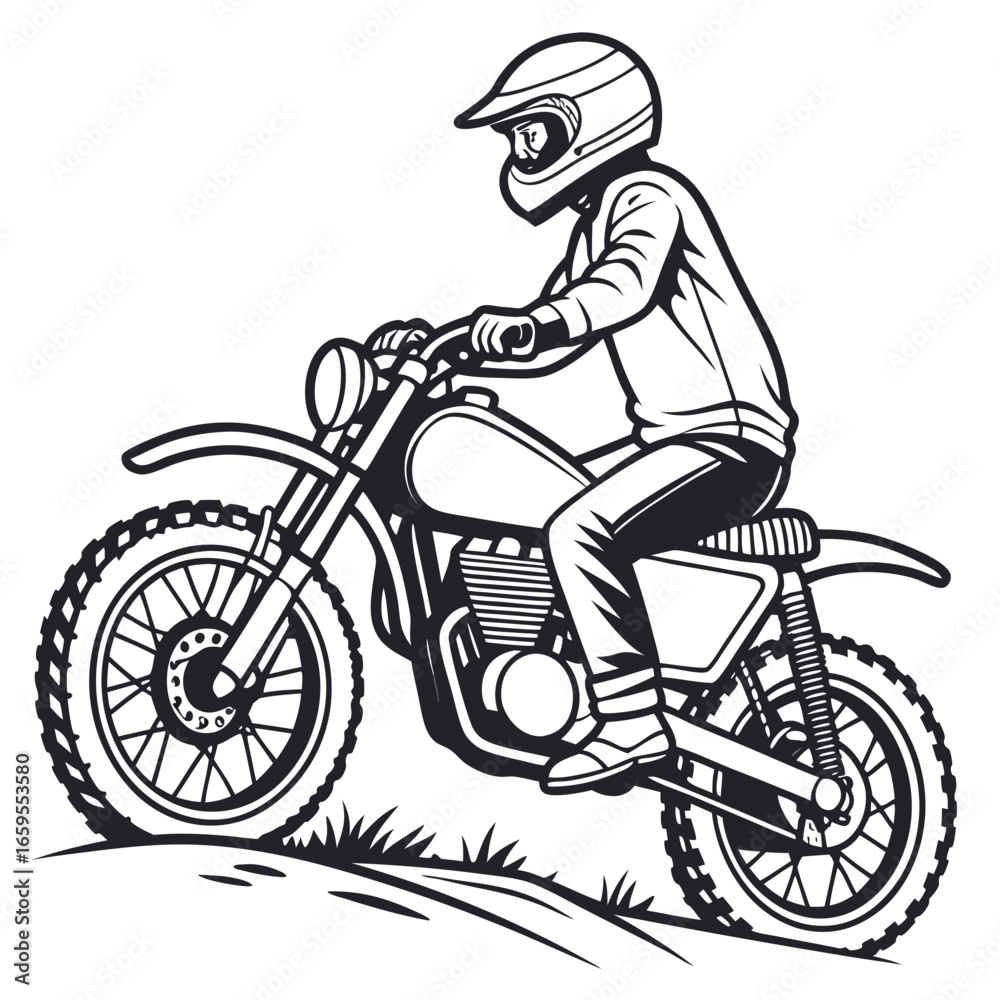 Naklejka premium motorcycle on the road