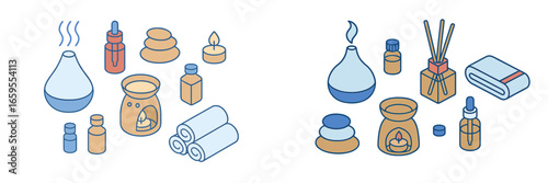 Aromatherapy and Spa Essentials, Minimalist flat design
