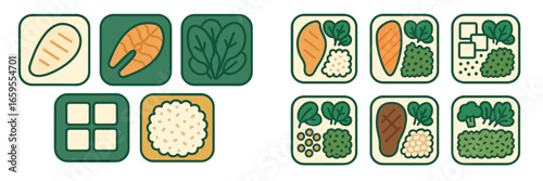 Meal Prep Containers with Assorted Healthy Food