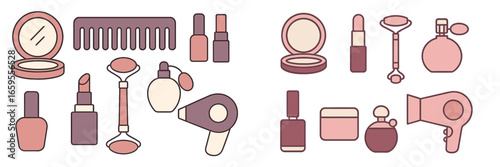 Beauty and personal care essentials in a vector illustration
