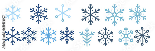 Unique snowflake vector illustration for winter designs
