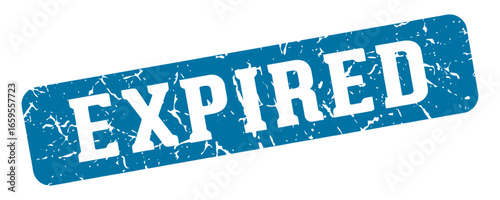 expired rectangular sign. expired stamp