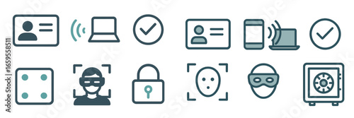 Vector illustration of security and technology concepts with icons