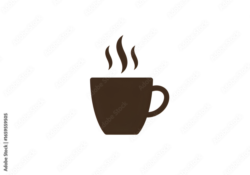 Obraz premium Warm cup of coffee emitting steam, perfect for morning routines or cozy breaks, evoking comfort and energy.