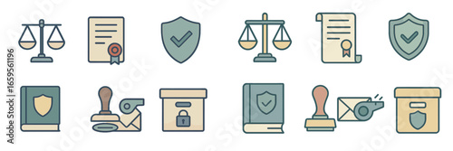 Legal symbols illustrating justice and documentation concepts