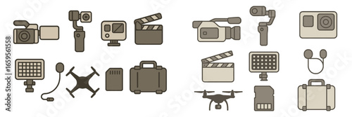 Camera equipment collection for content creation and filmmaking