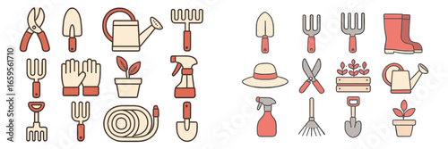 Gardening tools and accessories for outdoor planting activities