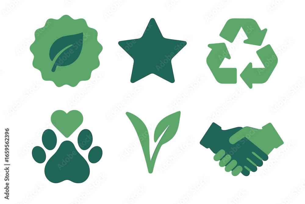 Obraz premium Sustainable symbols of nature and eco-friendliness
