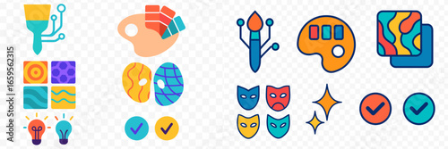 Creative elements and tools for modern design concepts