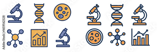 Vector art of research tools and biological elements