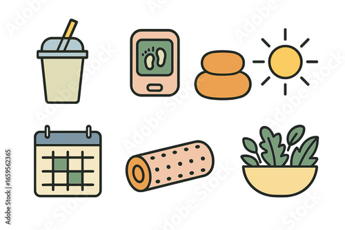 Wellness and relaxation concepts in vector illustration style