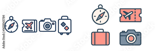 Travel essentials illustrated for adventure planning and exploration