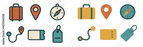 Travel essentials vector illustration for adventure planning