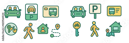 Urban transport and navigation icon vector illustration