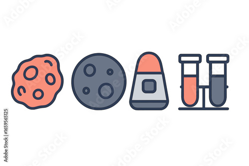 Colorful vector illustration of science and biology elements