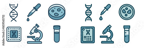 Vector illustration of laboratory tools for scientific research tasks