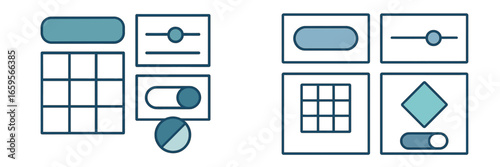 Creative vector illustration of user interface design elements