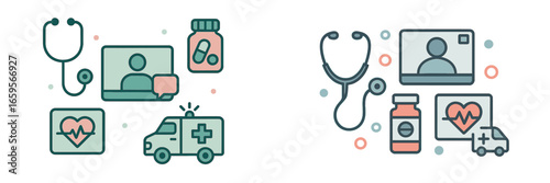 Health care services with telemedicine and emergency response elements