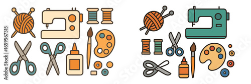 Crafting tools and materials for creative projects