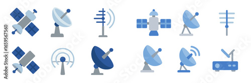 Vectors of satellite and antenna designs for communication technology