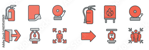 Safety icons collection for emergency preparedness and response