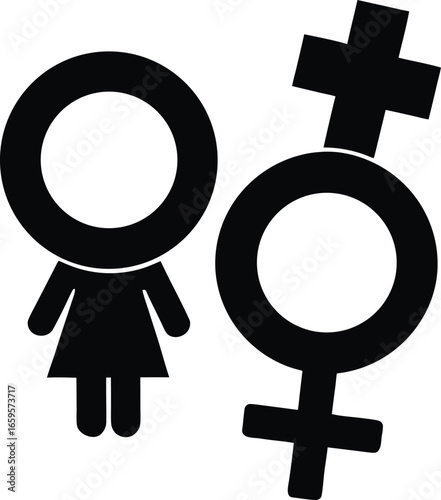 Set of 2 gender equality icons vector