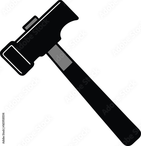 Carpenter hammer tool icon vector illustration in flat style