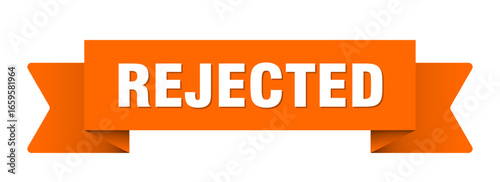 rejected ribbon isolated on transparent background. rejected ribbon