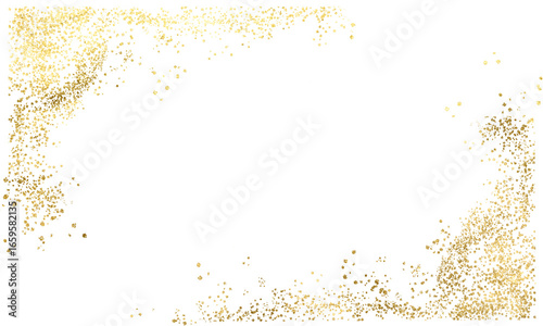 Golden abstract grunge frame.Golden frame. Gold splatter, sparkle, luxury, glitter stroke Golden on transparent background.Gold brush Png.Spray Gold Foil.Wedding design.