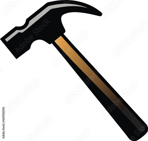 Carpenter hammer tool icon vector illustration in flat style