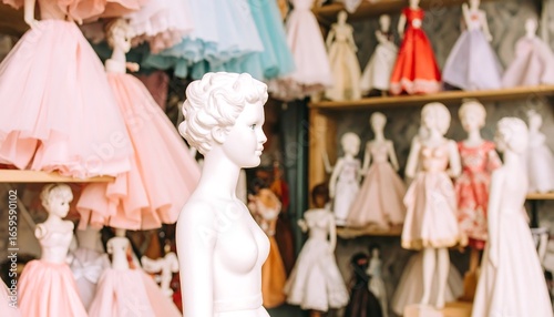 Wallpaper Mural Mannequin in a vintage dress shop Torontodigital.ca