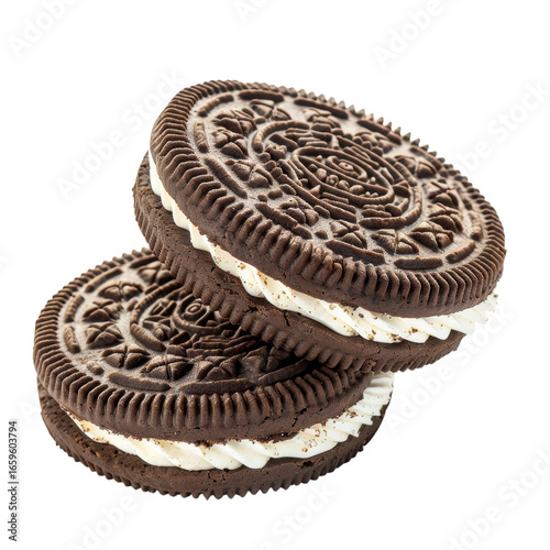 Stacked chocolate oreo cookies