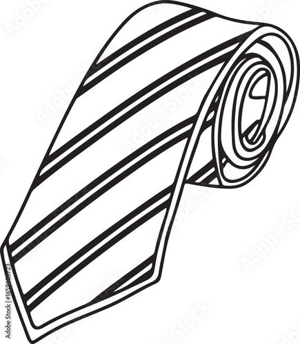 Business accessory vector illustration showing multiple necktie designs for office and formal wear