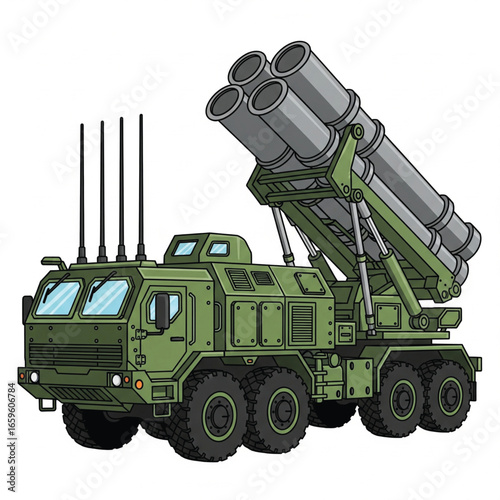 green nuclear power plant vector on white background