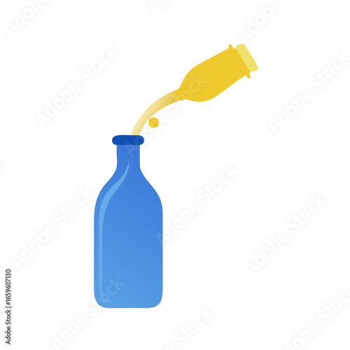 plastic bottle with liquid