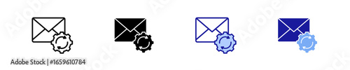 Auto Email Sender  Icon Set Multiple Style Collection
