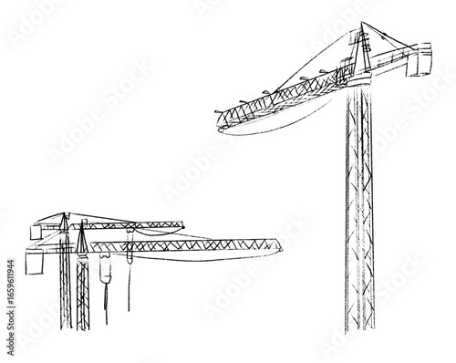 Building crane sketch
