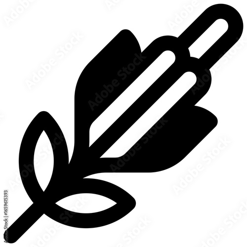 Amaranth. Outlined stroke vector icon with black-filled details.