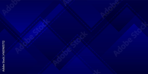 Modern abstract dark blue vector background with overlapping geometric squares and diagonal shapes, ideal for technology, corporate, and futuristic designs.