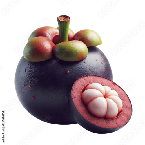 Isolated red mangosteen
