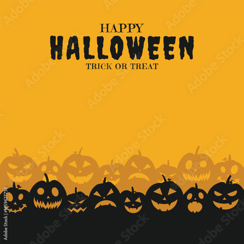 Happy halloween. Background design for halloween poster or decor. Vector