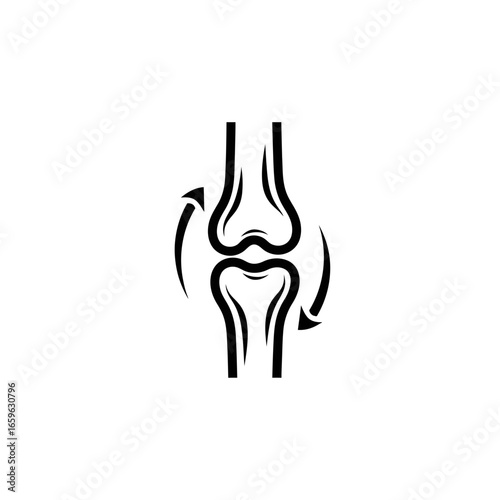Abstract Orthopedic Bone and Joint Logo Icon Medical Musculoskeletal Health Symbol