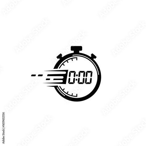 HIIT Timer Interval Training Logo Abstract Design High Intensity Fitness Workout