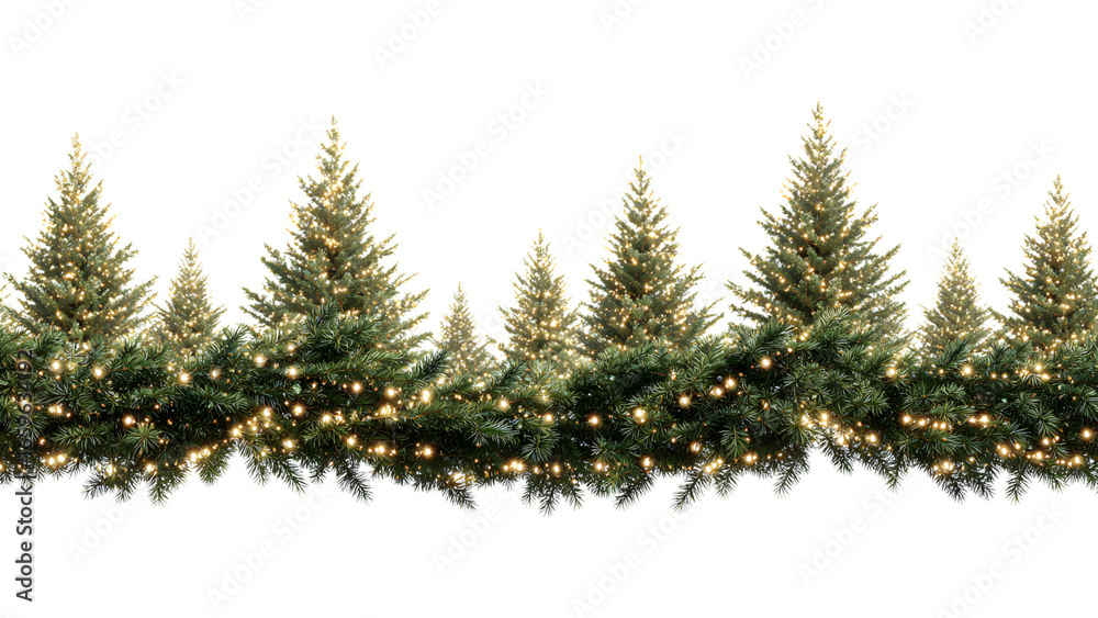Obraz premium Christmas tree garland
