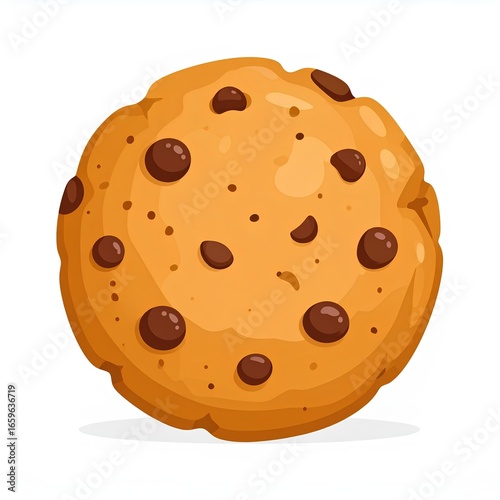 Choco chip cookie vector illustration