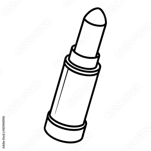 Vector art of black lipstick cosmetic for makeup