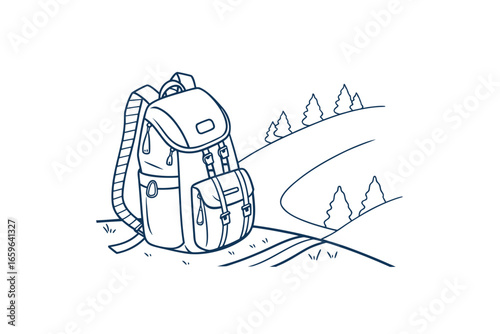 travel backpack icon small hiking backpack for outdoor adventure