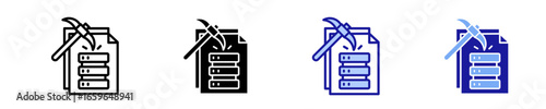 Data Privacy  Icon Set Multiple Style Collection
