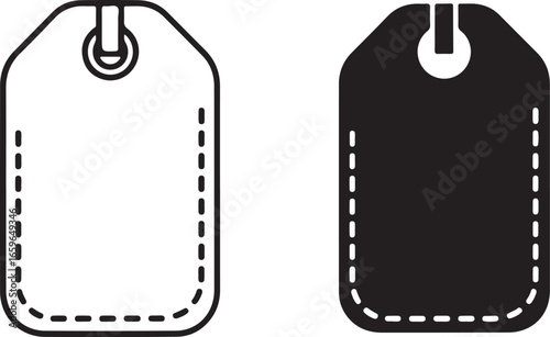 Sewing related icon vector art of price tag label icon