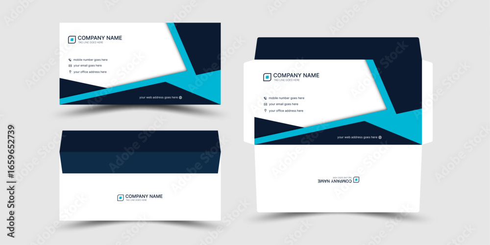 Creative modern corporate envelope design template, Clean DL size business stationery Creative modern corporate envelope design template, Clean DL size business stationery